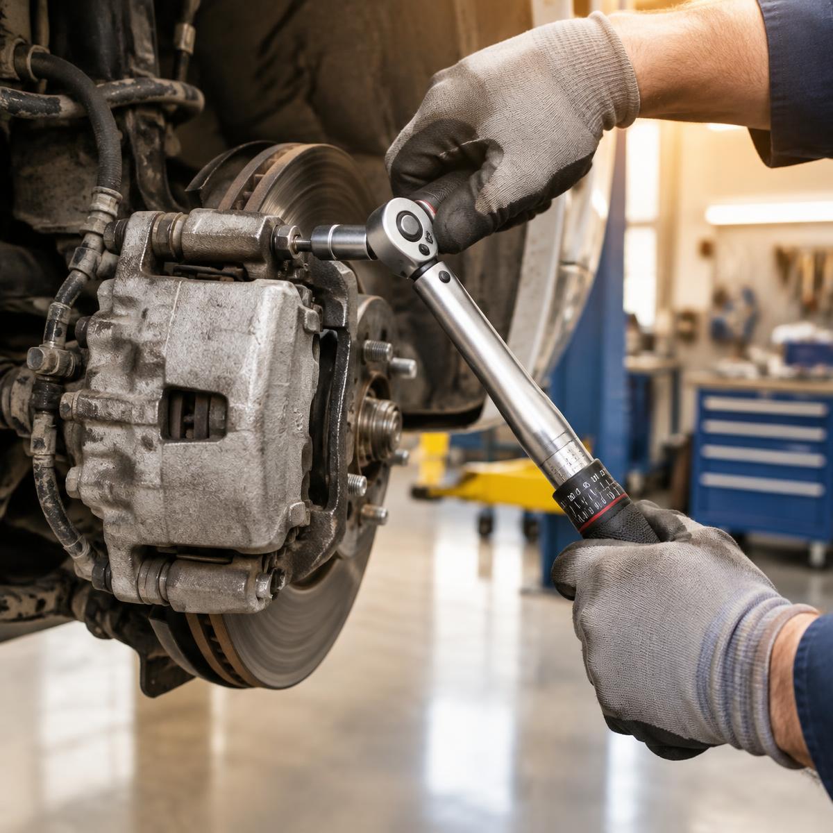 Torquing a brake caliper to spec
